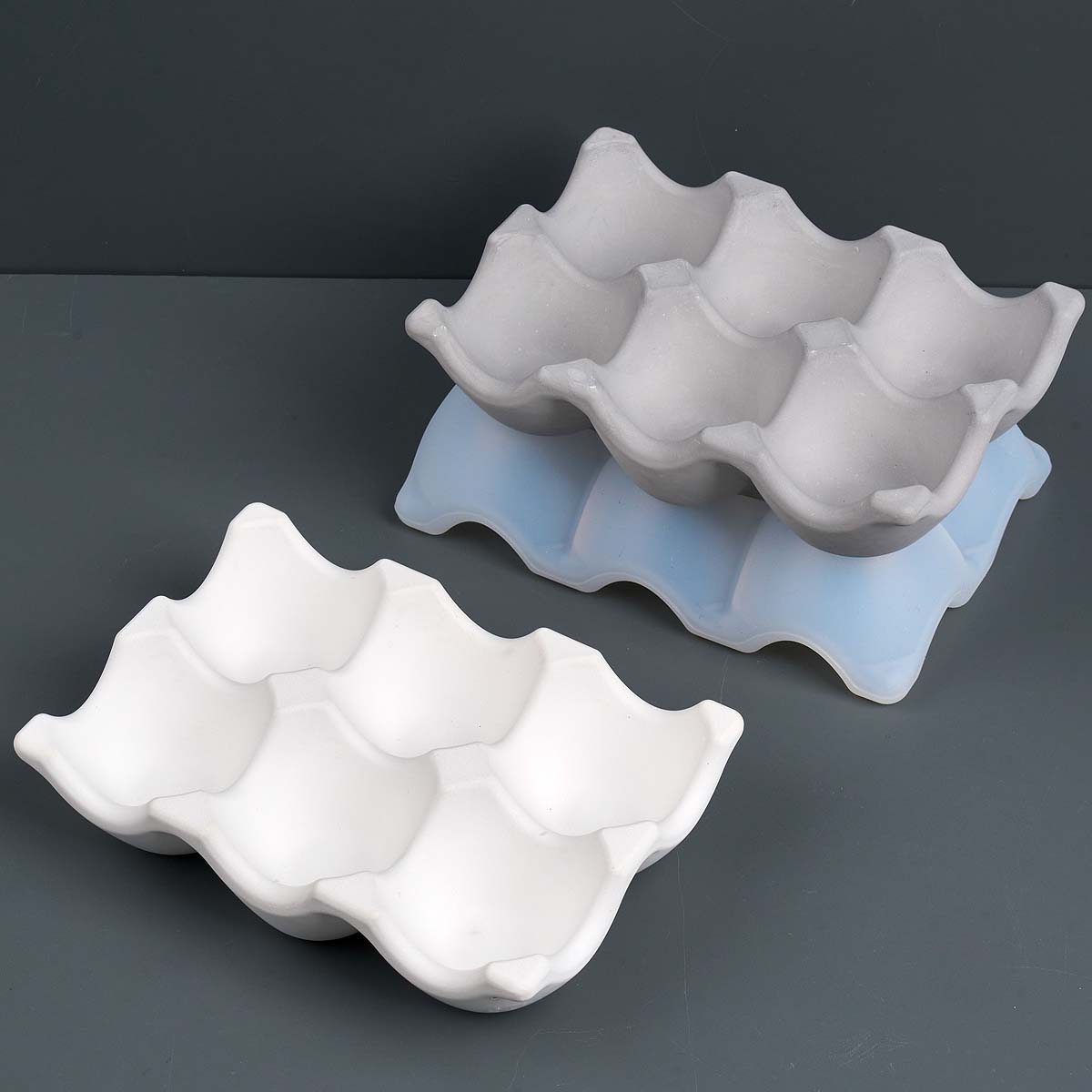 Egg Storage Holder - 6 bölmeli yumurta tutucu silikon kalıp