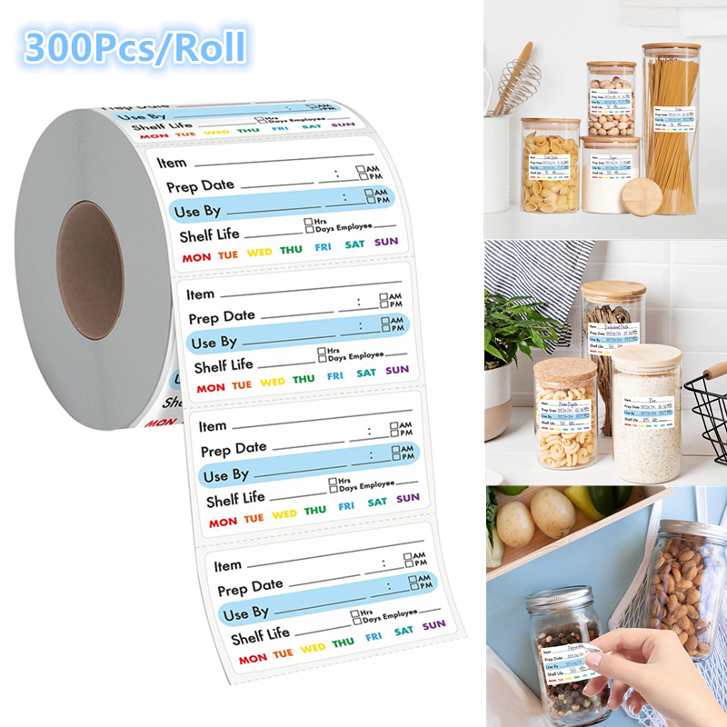 Food Storage Expiration Dates - (Ce14)300 Adet/Rulo, Tarih Etiketi, Gıda Etiketi,