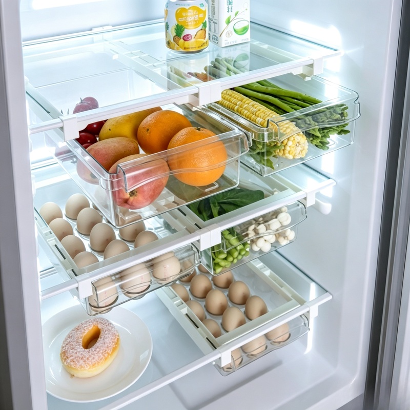Food Storage Drawers - Asılı Sürgülü Çekmeceli Buzdolabı Saklama Kutusu,