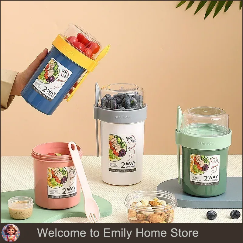 Food Storage Yogurt - Bento Öğle Yemeği Kutusu Salata Yulaf
