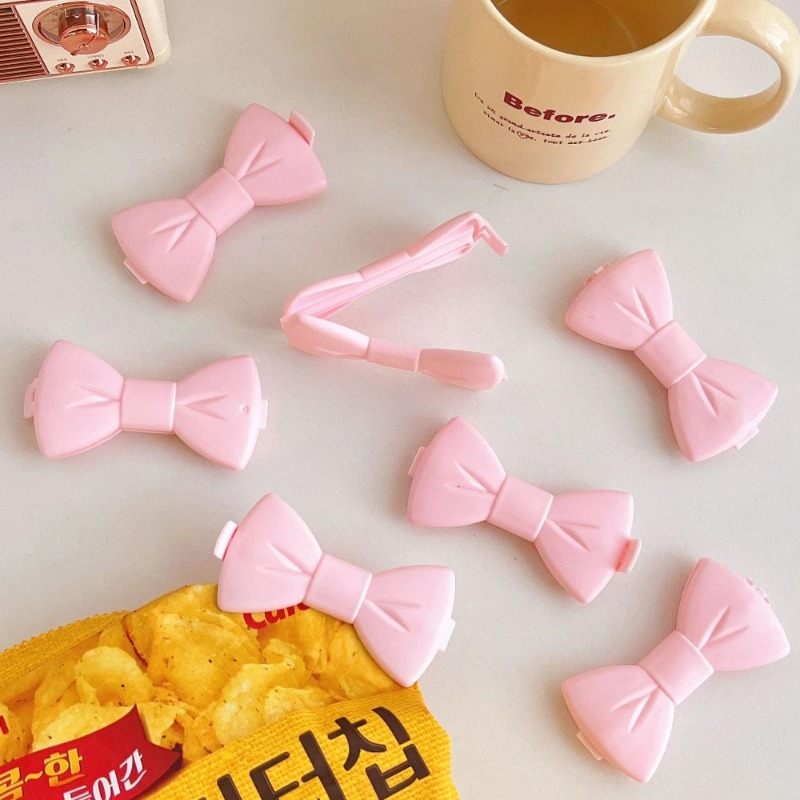 Food Storage Hot - 5 adet Kawaii gıda sızdırmazlık klipsi-pembe