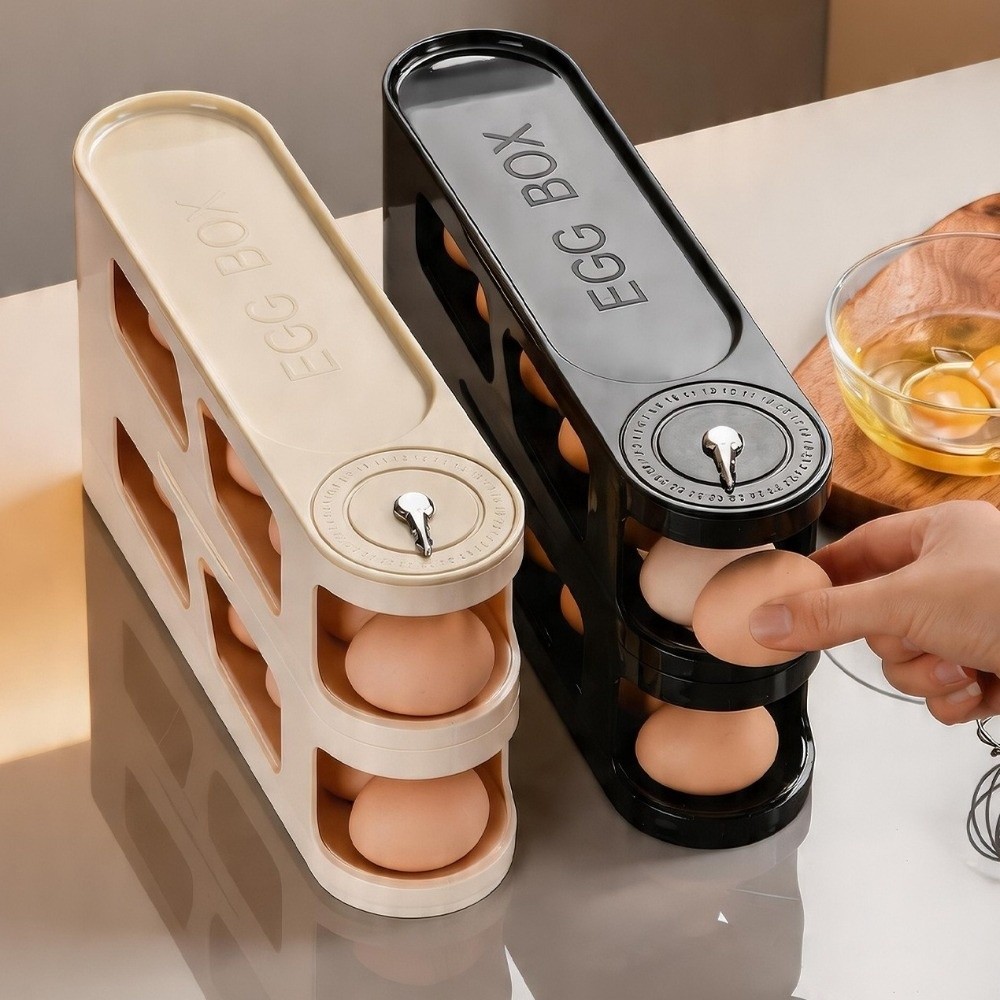 Egg Storage Holder - Büyük Kapasiteli Yumurta Saklama Kutusu Kapaklı