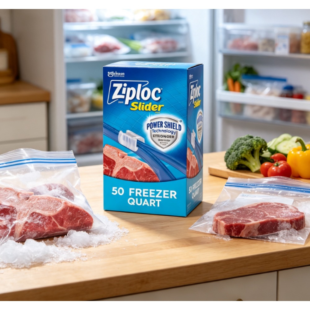 Food Storage Ziploc - Ziploc Marka Sürgülü Dondurucu Poşetleri, Okul