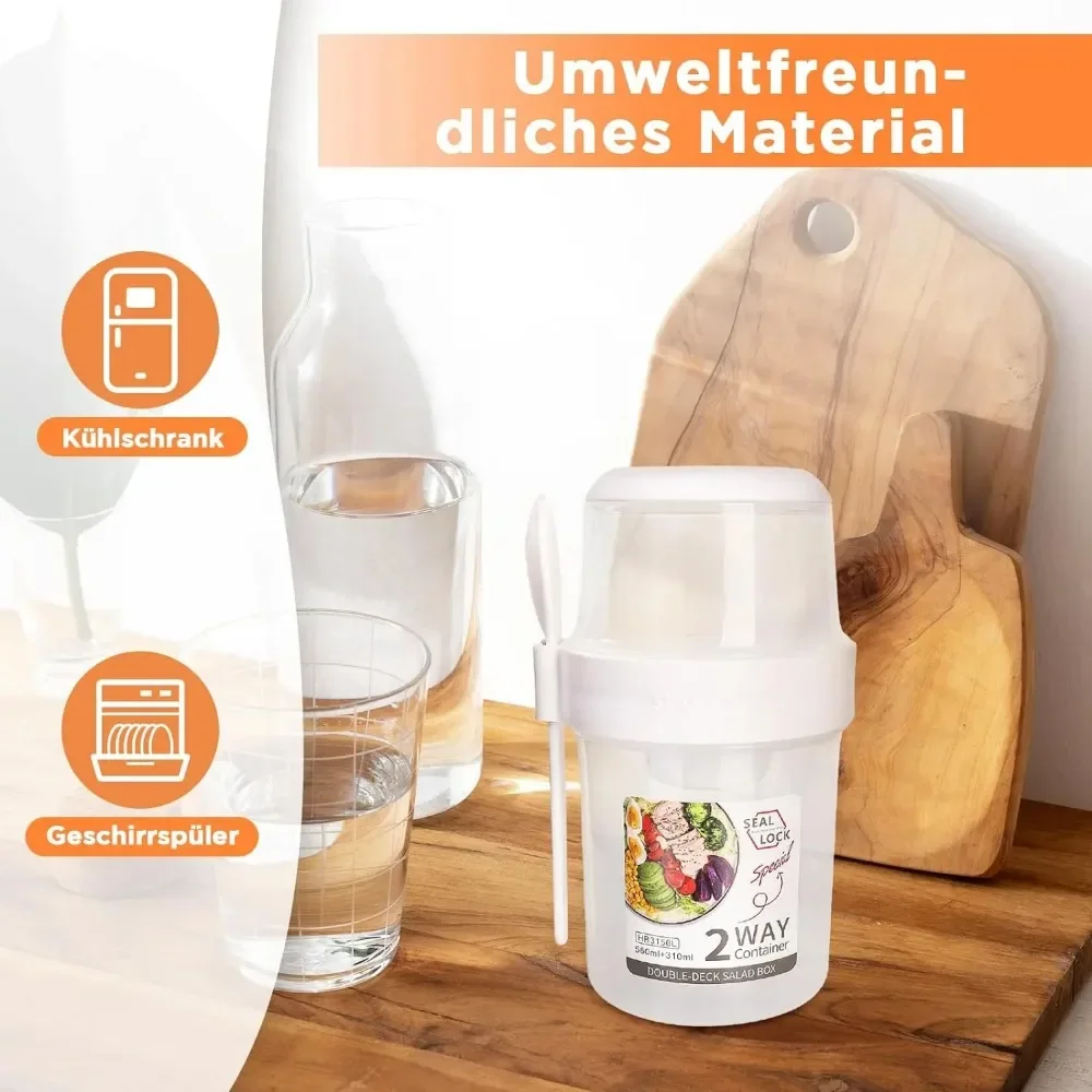Food Storage Yogurt - Salata Bardağı Kahvaltı Bardak Taşınabilir Gıda