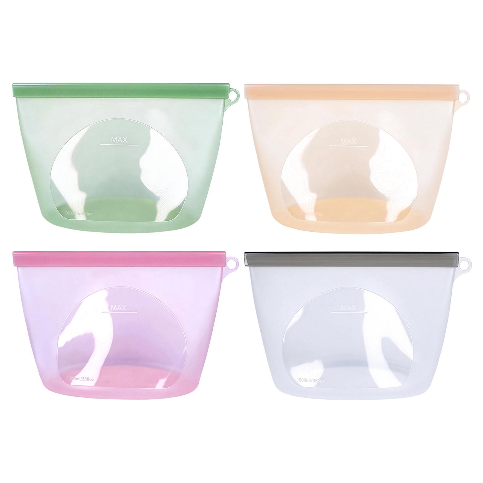 Food Storage Ziploc - Silikon Gıda Saklama Torbaları 1000ml Sızdırmaz