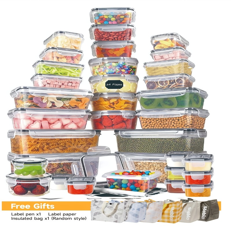 Food Storage And Preservation - 48 Parça BPA İçermeyen Gıda Saklama