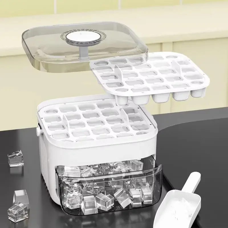 Food Storage Bins - Kolay Basmalı Kapaklı Küp Buz Yapıcı