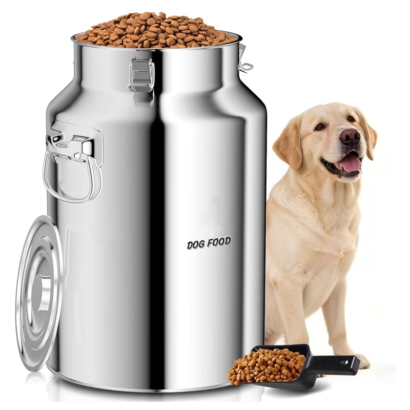 Food Storage Pet - 28L Hava Geçirmez Kapaklı, Paslanmaz Çelikten