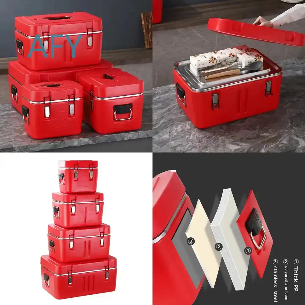 Food Storage To Keep Warm - 4'lü Set Paslanmaz Çelik Yalıtımlı Metal