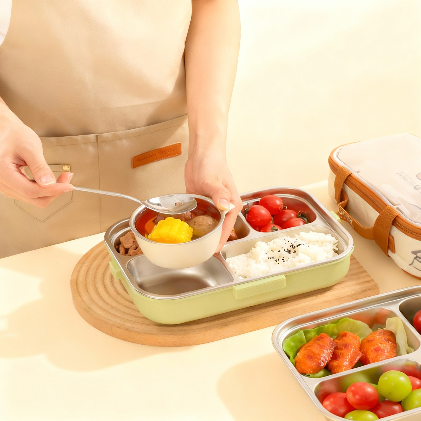 4/5 Bölmeli 304 Paslanmaz Çeli - Food Storage Hot incelemesi ve fiyatı