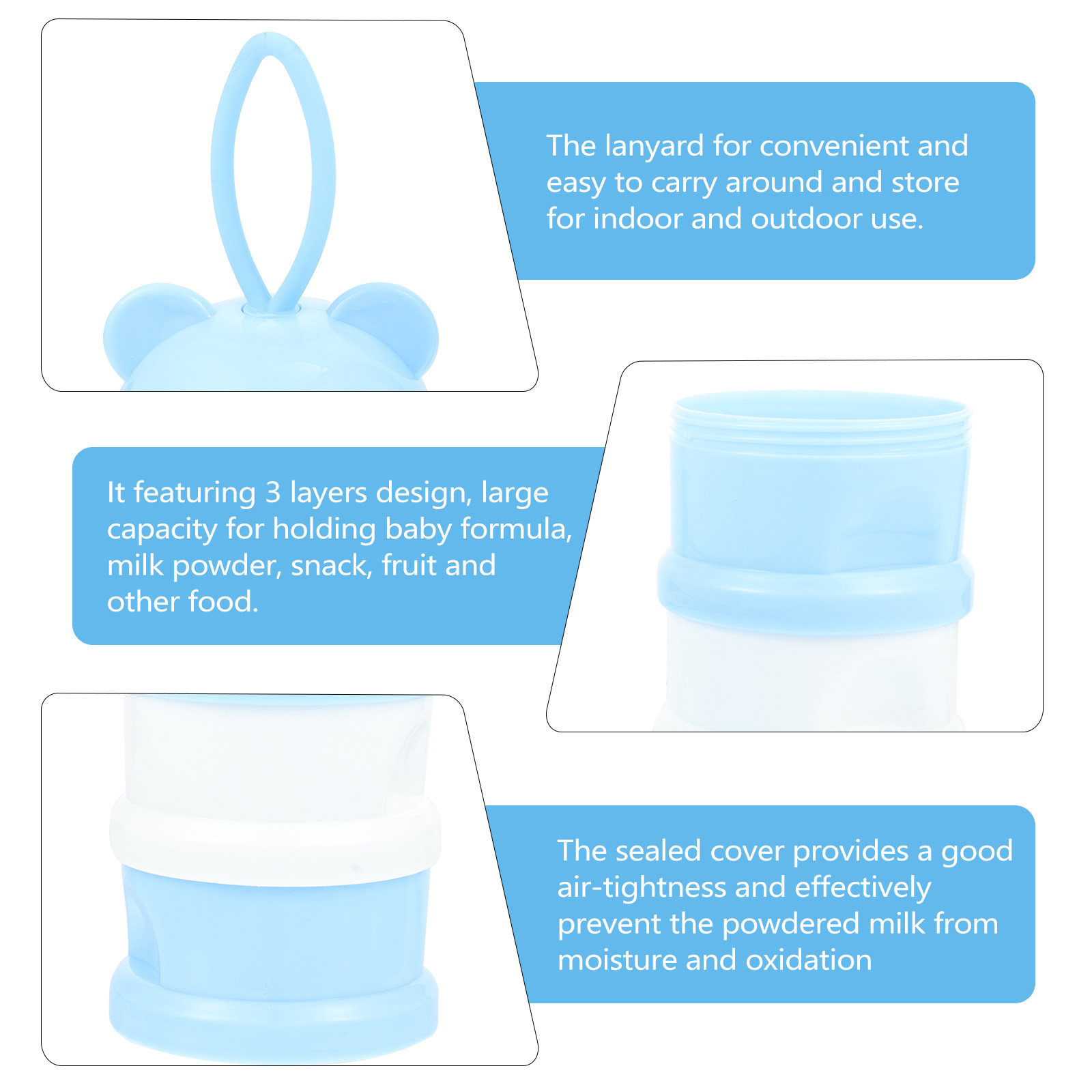 3 Katlı Süt Tozu Kutusu, Taşın - Food Storage Baby incelemesi ve fiyatı