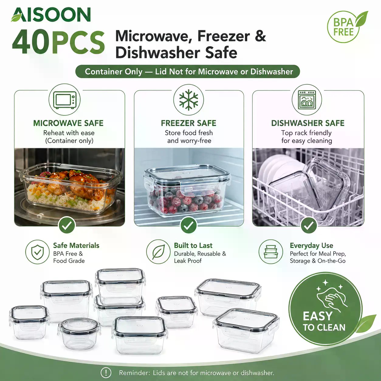 40 Parça Ekstra Büyük 85oz Sil - Food Storage And Preservation incelemesi ve fiyatı