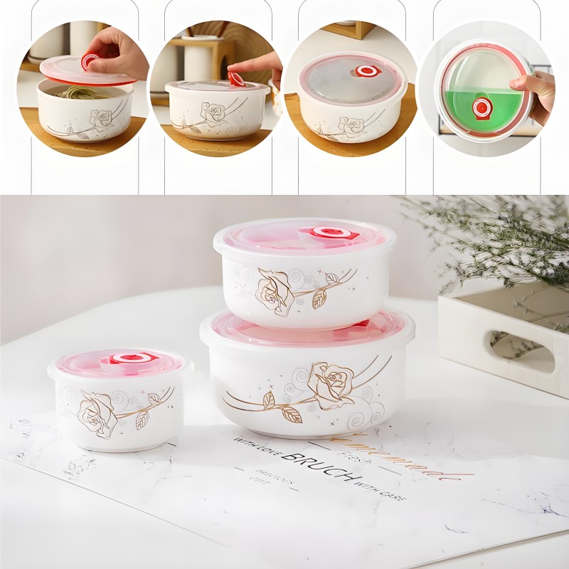Üç parçalı set, ince kemik çin - Food Storage Baby incelemesi ve fiyatı