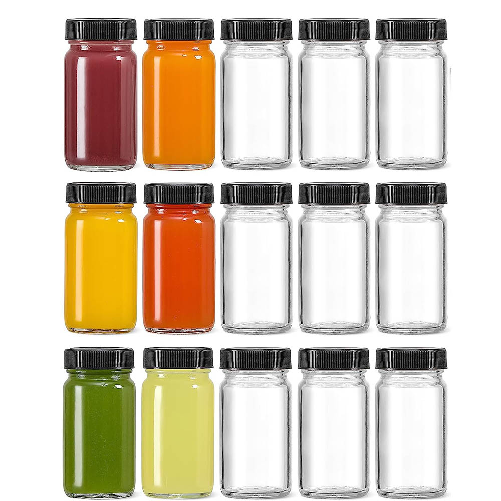 2oz Cam Şişeler, Siyah Kapaklı - Food Storage Essentials incelemesi ve fiyatı