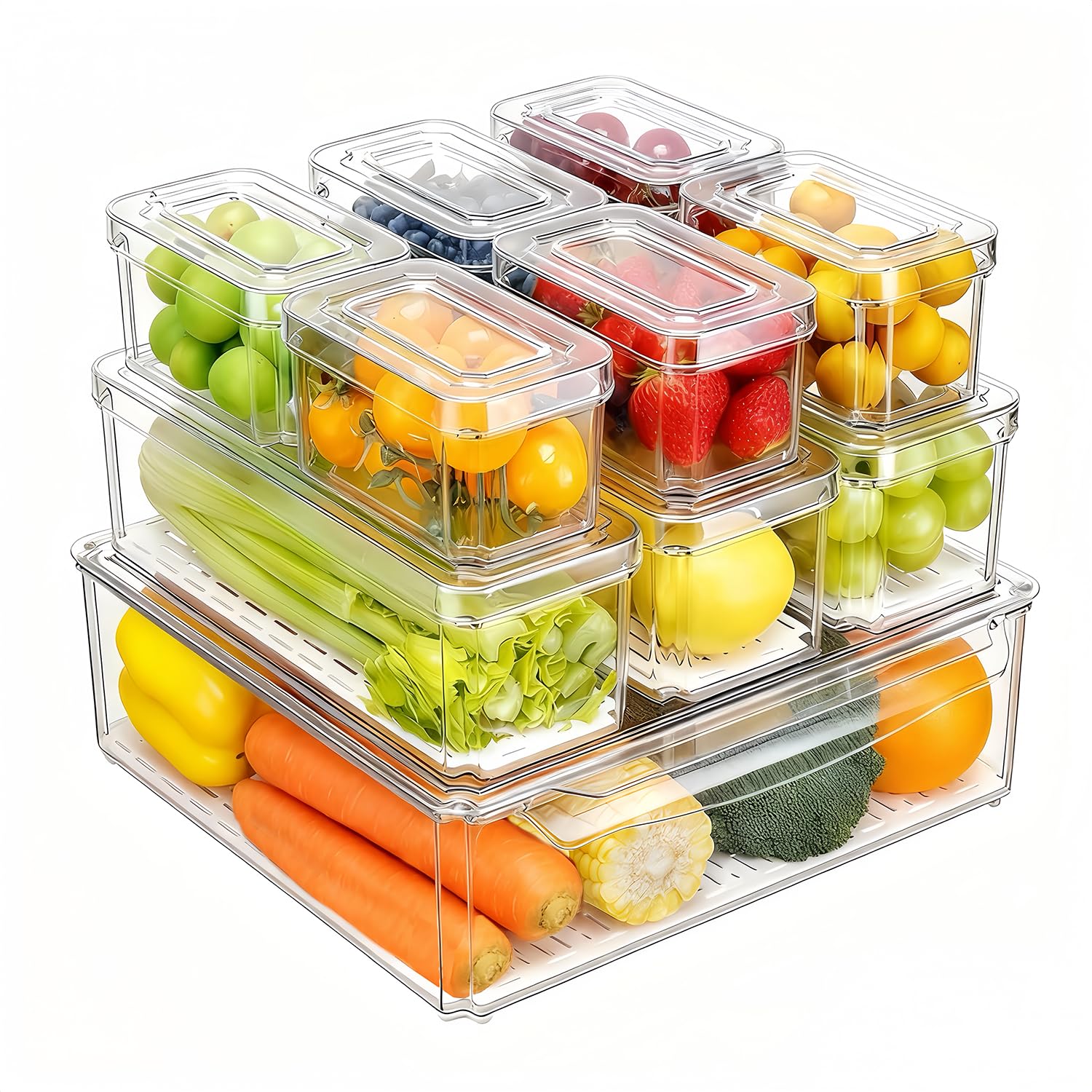 14 Parçalı Buzdolabı Düzenleyi - Food Storage Bins incelemesi ve fiyatı